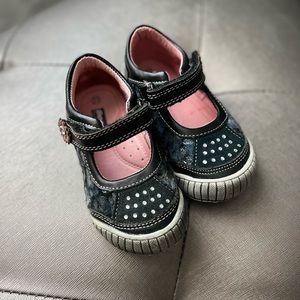 BEEKO Jacqueline Mary Jane casual shoes strap black sneakers sz 7 US 23 euro